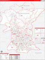 E. Baton Rouge Parish (), La Carrier Route Wall Map